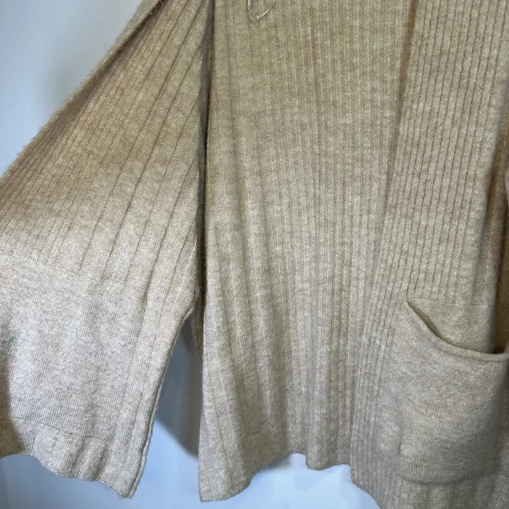 TopShop Oversized Ribbed Open Cardigan with Pockets - Picture 9 of 13